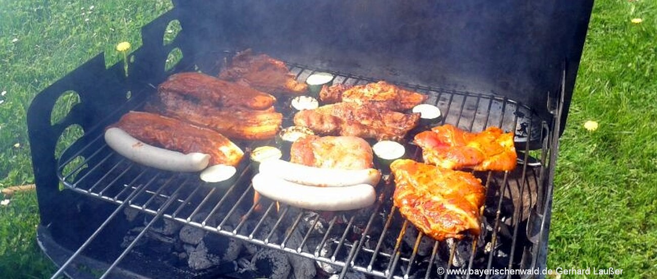 Selbstversorgerhütte Bayerischer Wald Grillen mit Freunden